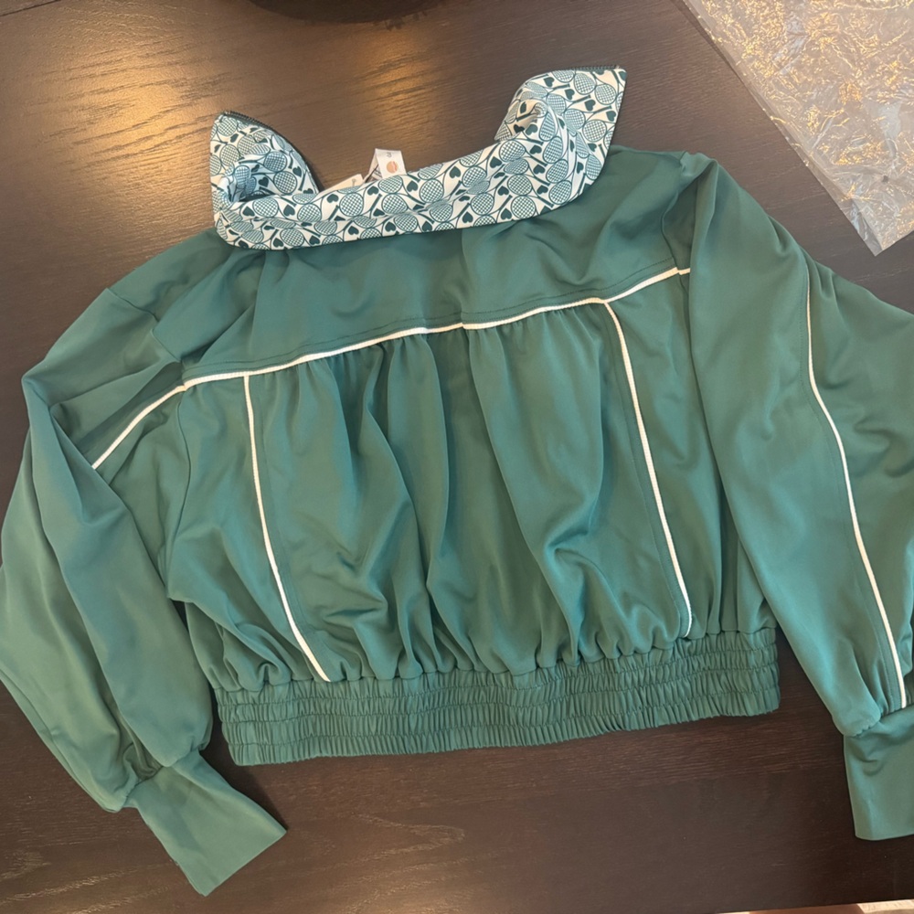 NWT Anthropologie Cropped Track Jacket 🤍🎾 - Picture 4 of 4